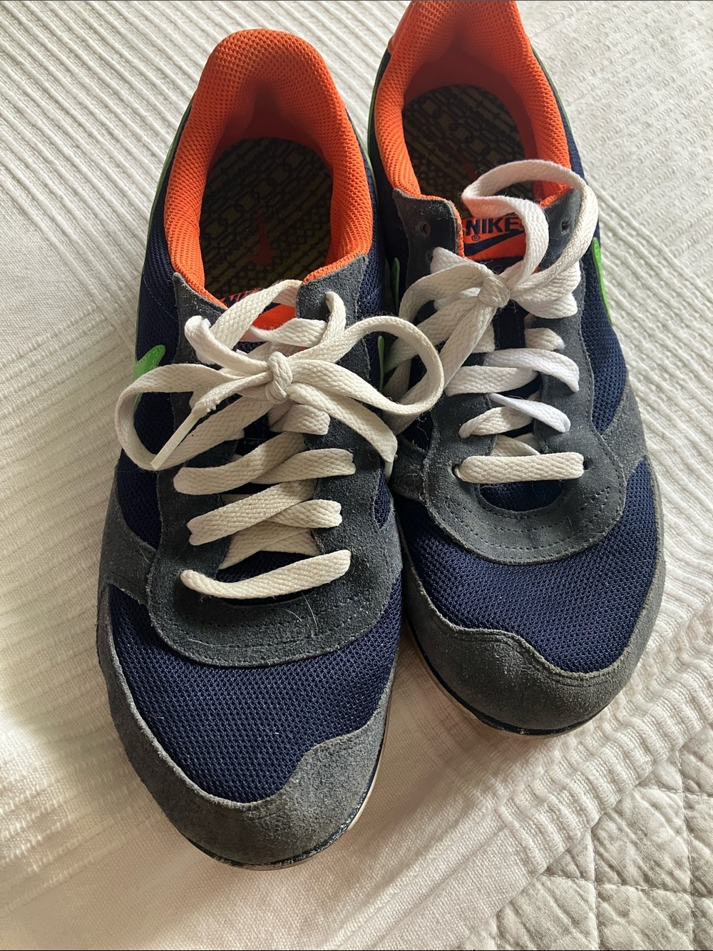 Women’s Navy, Orange & Lime Casual Nike Sneakers